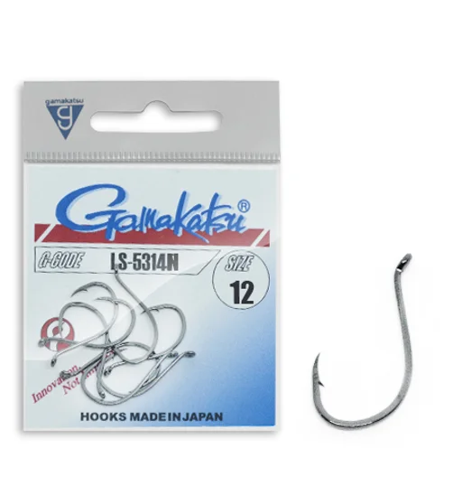 Гачки одинарні Gamakatsu LS-5314N Nickel №12 10pc