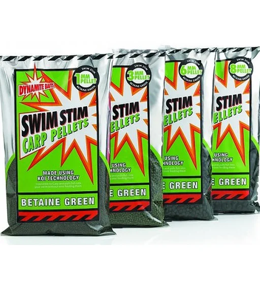 Пелетс Dynamite Baits Feed pellets - Swimstim Green 8mm 900g