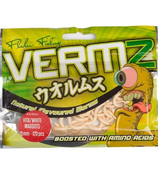 Штучний опариш білий Fladen Vermz Maggots 15mm 120pcs
