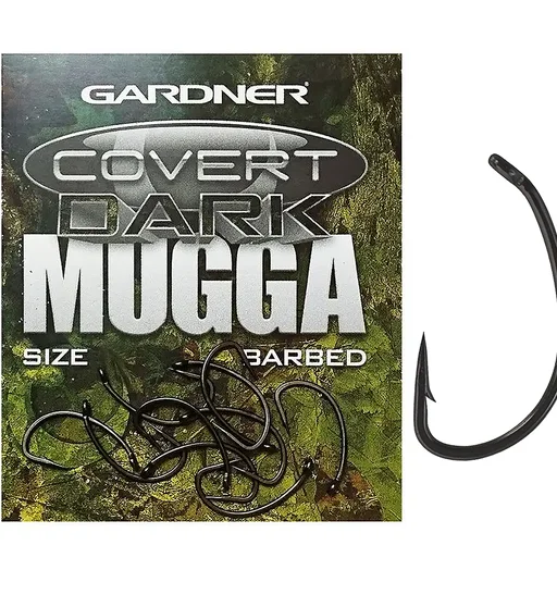 Гачки Gardner Covert Dark Mugga Hooks Barbed №6