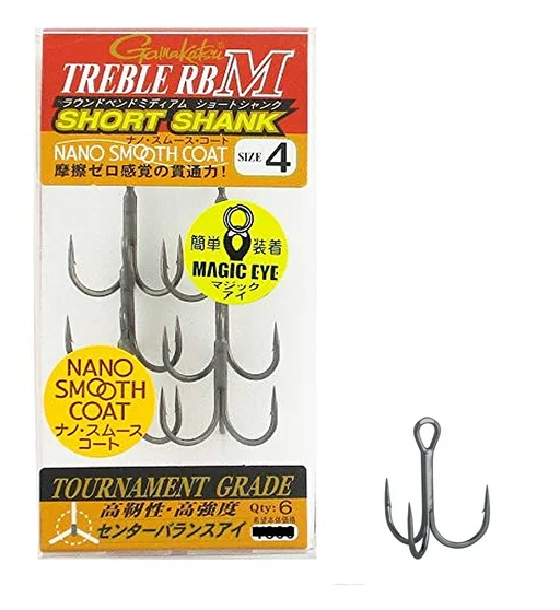Трійник Gamakatsu Treble RB-M Short Shank (NSC) #4 6pcs