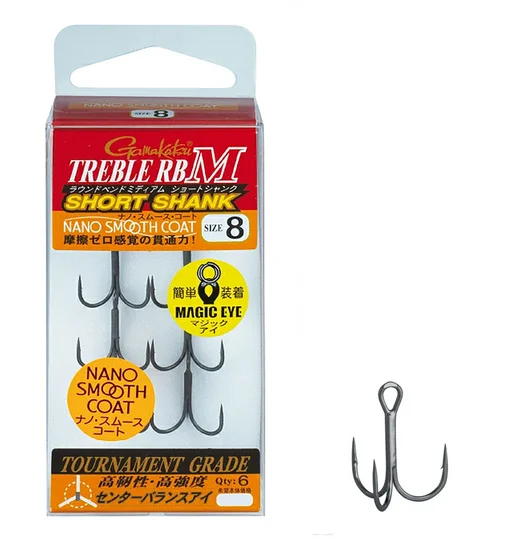 Трійник Gamakatsu Treble RB-M Short Shank (NSC) #8 6pcs