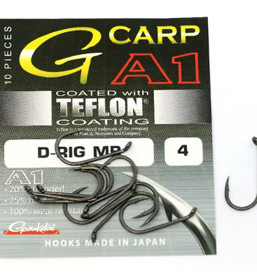 Гачки Gamakatsu A1 G-CARP D-Rig MB Teflon Coating Grey №4 10pc