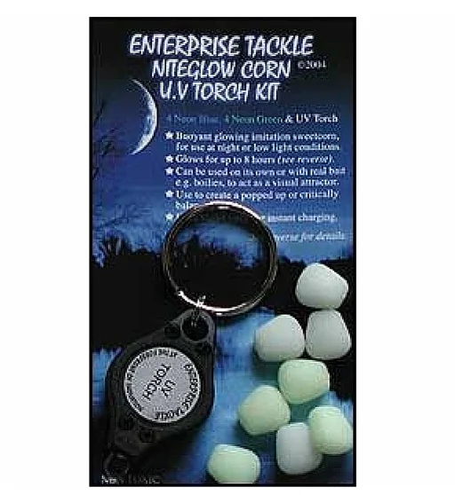 Штучна кукурудза комплект Pop-Up Enterprise Tacle Niteglow з ліхтариком U.V. Torch Kit 9pc