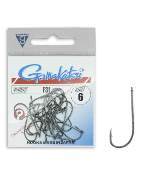 Крючок Gamakatsu F31 Black №6 25pc