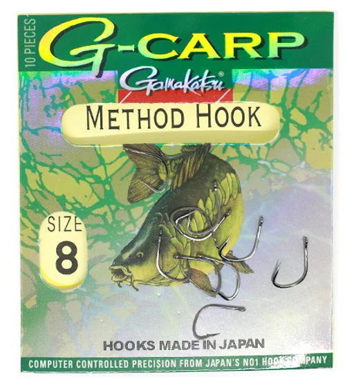 Гачки одинарні Gamakatsu G-Carp Method Hook Black №8 10pc