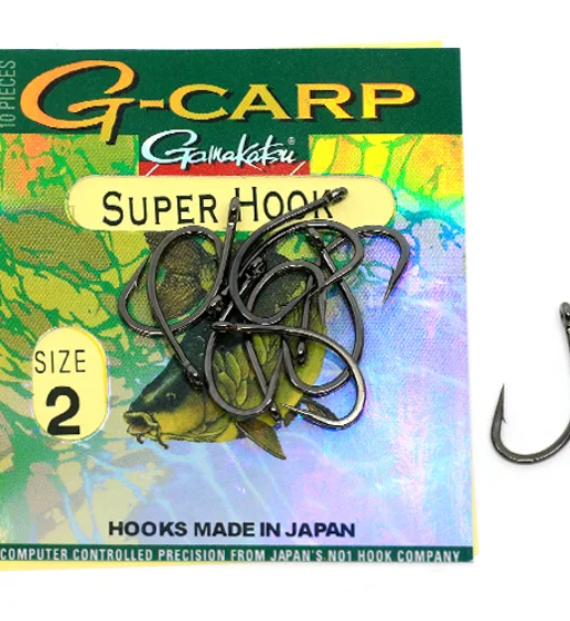 Гачки одинарні  Gamakatsu G-Carp Super Black №2 10pc
