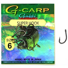 Крючки одинарные Gamakatsu G-Carp Super black №6 10pc фото 1