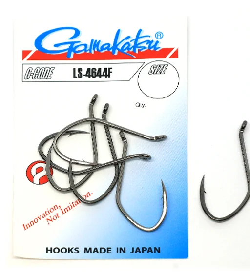 Гачки одинарні Gamakatsu LS-4644F Black №9/0 3pc