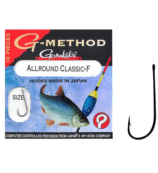 Гачки одинарні Gamakatsu G-Method Allround Classic F Black №18 10pc