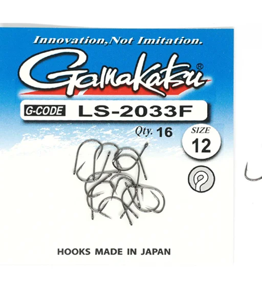 Гачки одинарні Gamakatsu LS-2033F N/L Black №12 16pc