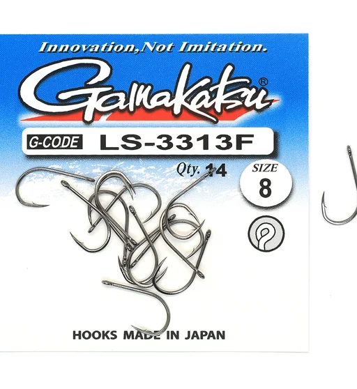 Гачки одинарні Gamakatsu LS-3313F N/L Black №8 14pc