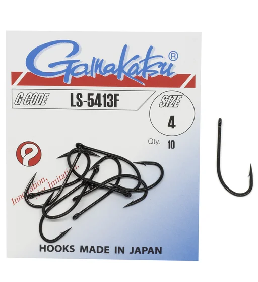 Крючки одинарные Gamakatsu LS-5213N Nickel №4 12pc