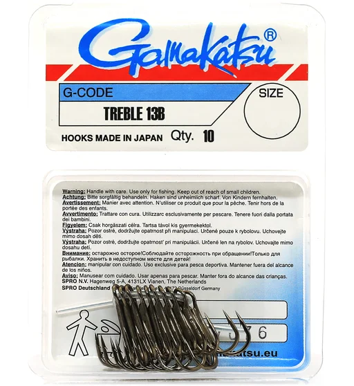 Трійник Gamakatsu Treble 13B №10 Black 10pc