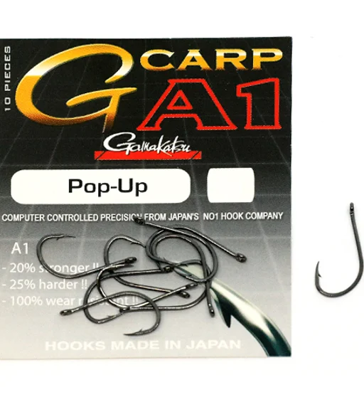 Крючки одинарные Gamakatsu A1 G-Carp Pop-Up Black №4 10pc