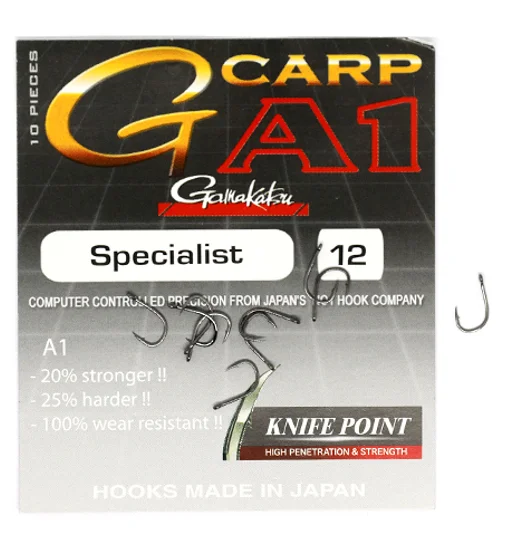 Гачки одинарні G-CARP  A-1 Spealist 12 sizes
