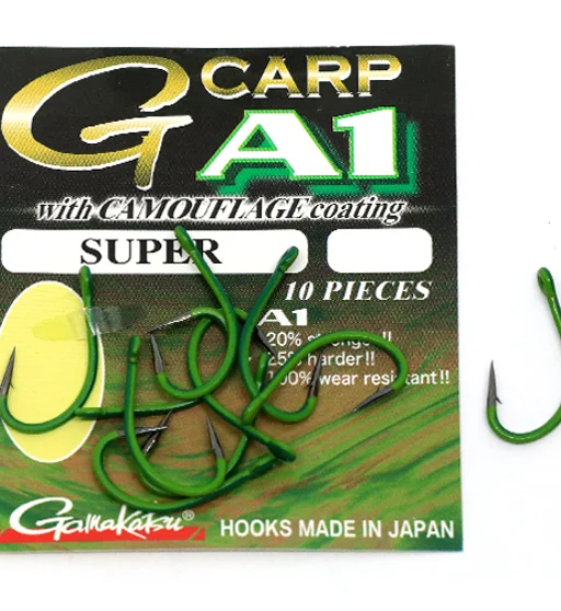 Гачки Gamakatsu A1 G-Carp Camou Green Super green №002 10pc