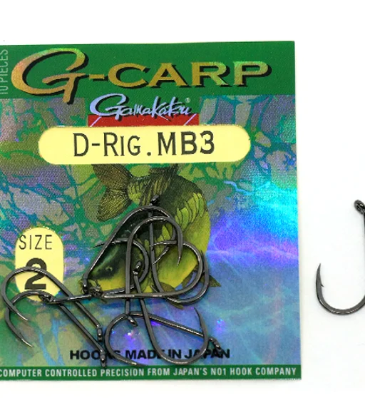 Крючки одинарные Gamakatsu G-Carp D-Rig MB3 Black №2 10pc
