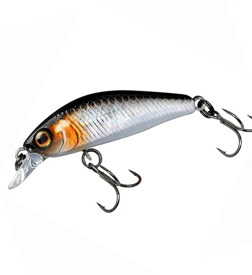 Воблер Jackall Chubby Minnow 35SP 35mm 2.3g #HL Silver & Black