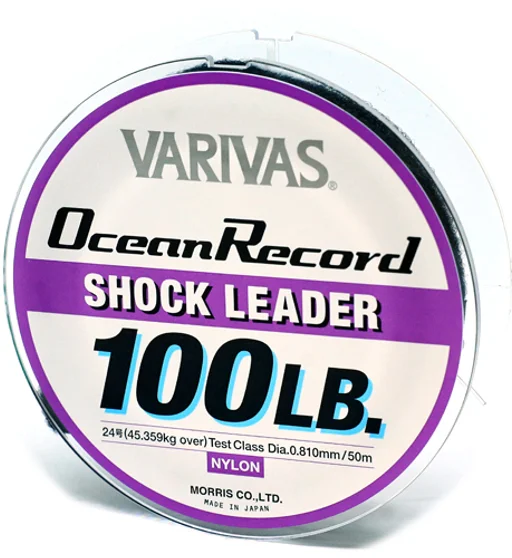 Моношоклідер Varivas Ocean Record Shock Leader 50m 100lb 45.36kg 0.81mm