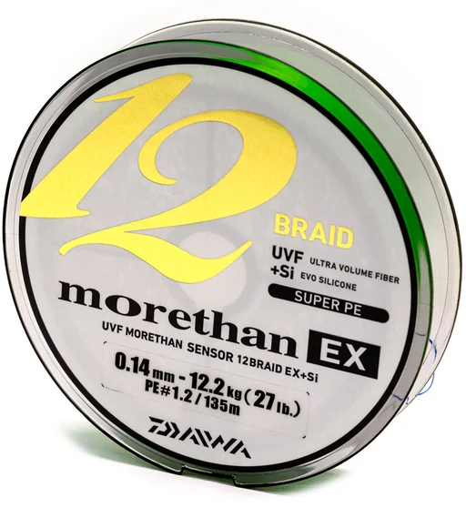 Шнур Daiwa Morethan 12BEX+Si 135m LG 12.2kg 0.14mm #1.2