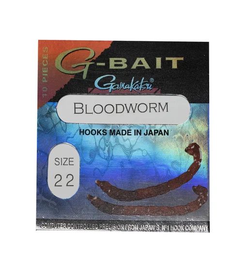 Гачок Gamakatsu G-Bait Bloodworm Red №22 10шт