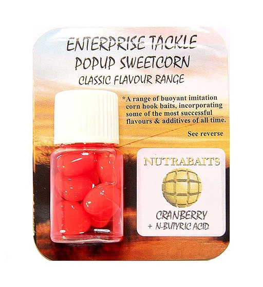 Искусственная кукуруза Enterprise Tackle Pop-Up Nutrabaits Cranberry & N-butyric Fluoro Red