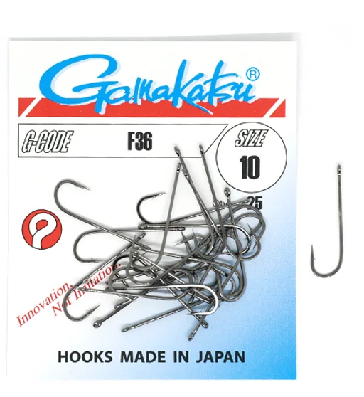 Крючки Gamakatsu F36 Black №10 25pc