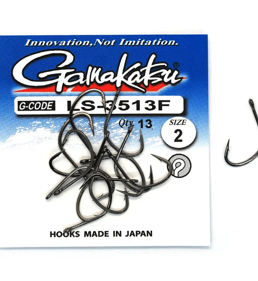 Гачки одинарні Gamakatsu LS-3513F N/L Black №2 15pc