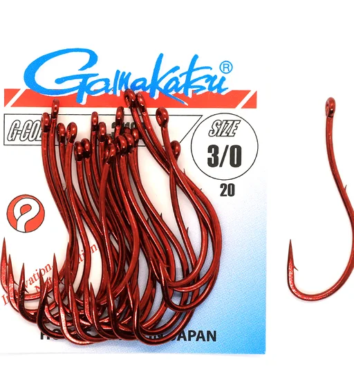 Гачки одинарні Gamakatsu LS-3113R Red №3/0 20pc