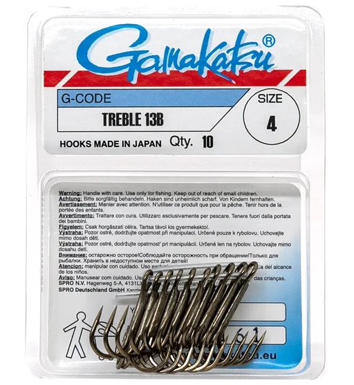 Тройник Gamakatsu Treble 13B Bronze №4 10pc