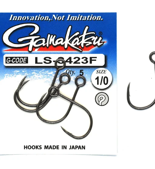 Крючки Gamakatsu LS-3423F N/L Black №1/0 5pc