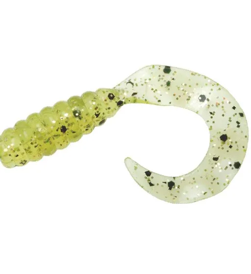 Плаваючий силікон ZMAN Grubz 2.5" 8pc #Chartreuse Sparkle