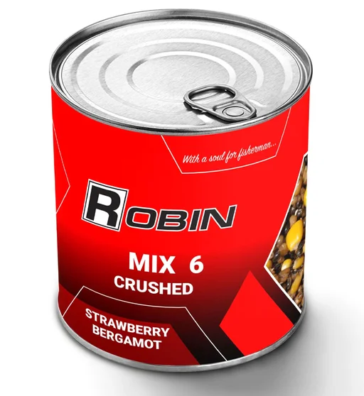 Зерновая смесь дробленная Robin MIX-6 900ml ж/б Клубника-Бергамот