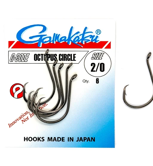 Крючки Gamakatsu Octopus Circle Black №2/0 6pc