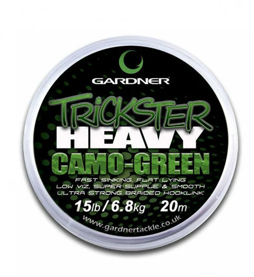 Поводочный материал Gardner Trickster Heavy Camo 15Lb 6.8kg зеленый