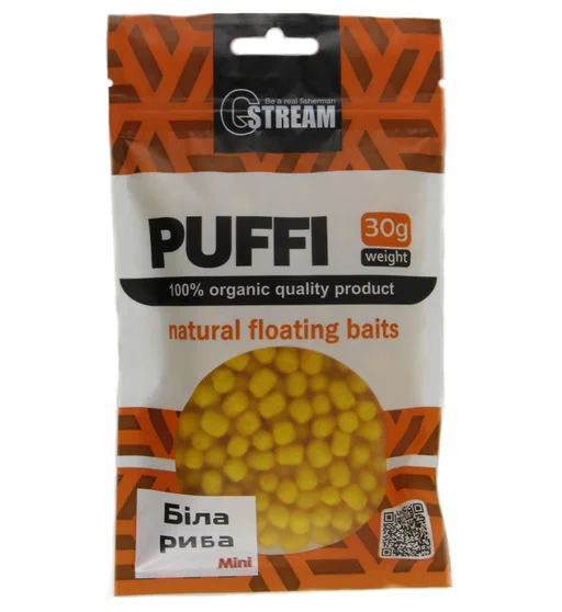 Воздушное пенотесто G.Stream Puffi Grizzly Baits белая рыба mini 30g