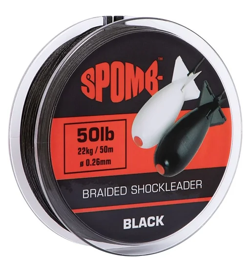 Шоклидер Spomb Braided Leader 50m 50lb #Black