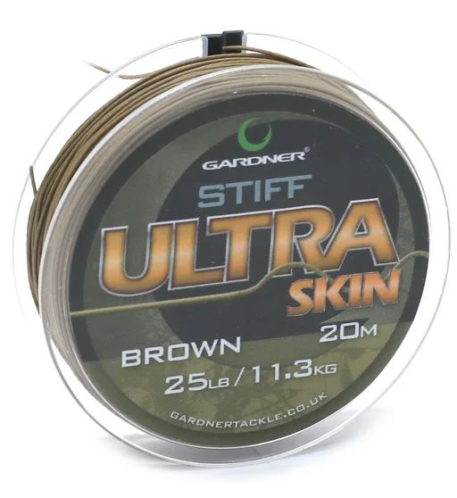 Поводочный материал Gardner Stiff Ultra Skin 25lb 11.3kg коричневый