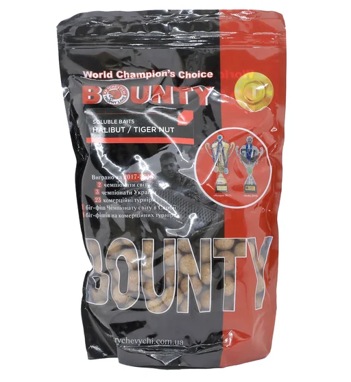 Бойли прикормочні розчинні Bounty Halibut/Tiger Nut 16mm 1kg