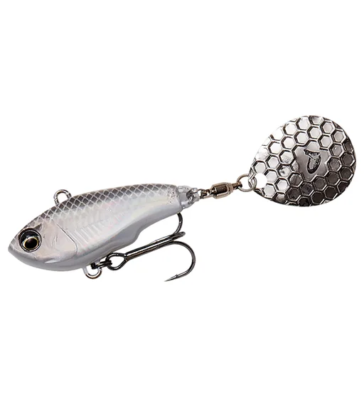 Тейл-спіннер Savage Gear Fat Tail Spin 80mm 24g #White Silver