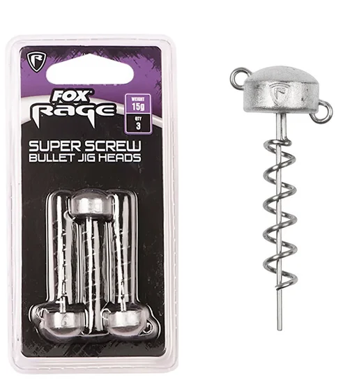 Груз штопор Fox Rage Super Screws Bullet Jig Head 15g 3pcs