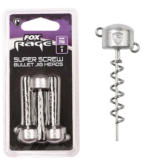 Вантаж штопор Fox Rage Super Screws Bullet Jig Head 20g 3pcs