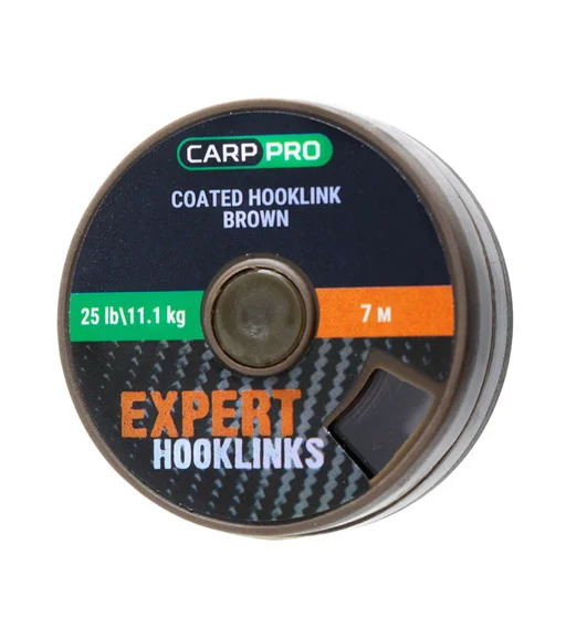 Поводковый материал Carp Pro в оболочке коричневый 25LB 7m