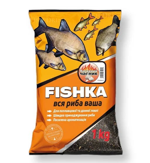 Прикормка Фишка Карась вогняний часник 1kg