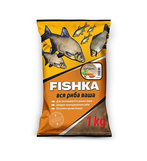 Прикормка Фишка Лещ миндаль 1kg