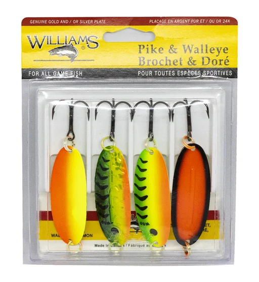 Набор блесен Williams Pike/Walleye 4-Pack Williams Kit UV