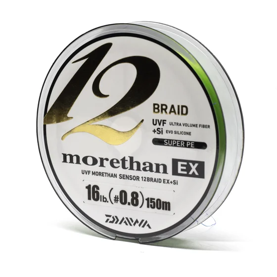 Шнур Daiwa UVF Morethan Sensor 12Braid Ex+Si 150m 7.2kg 0.148mm #0.8 фото 1