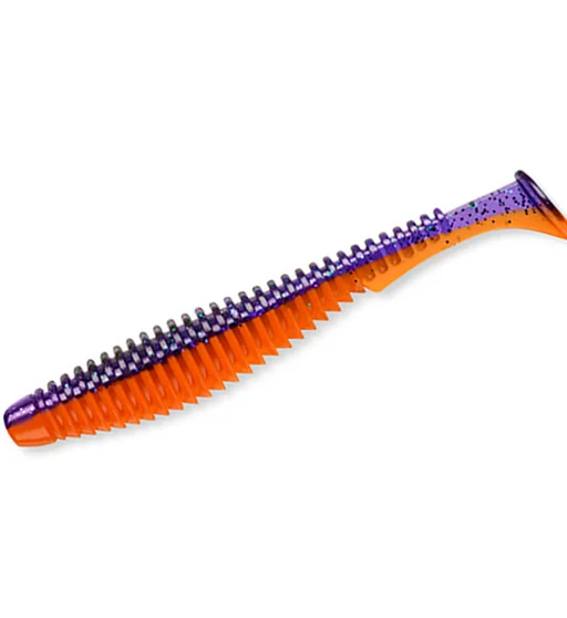 Силікон FishUp U-Shad 4" 8pc #207 Dark Violet/Orange