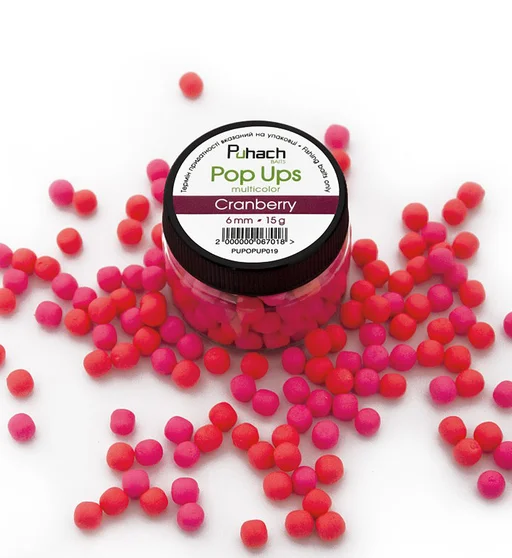 Бойлы Puhach Baits Pop Ups 6mm Multicolor Cranberry